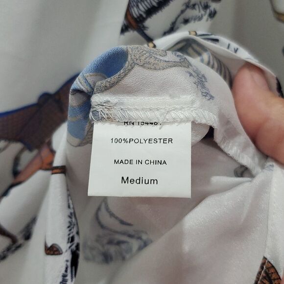 Jean-Pierre Klifa Racehorse Lightweight Button Down Shirt,  Size Medium - Picture 4 of 6